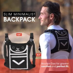 Running Mini Backpack Vest for Men & Women - Reflective w/360°Hi-Viz, Holds Acce...