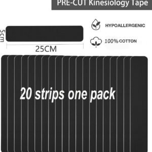 Kinesiology Tape Pro Athletic Sports (20 Precut Strips) Waterproof Breathable At...