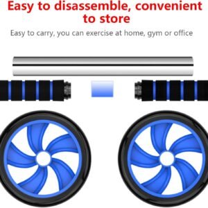 Abdominal Muscle Training Rollers, 5-In-1 Roller Kit with Knee Pads, Push-Up Bar...