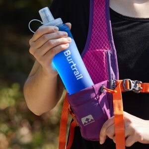 Collapsible Water Bottle Running,(500 ml/17 oz-2Pack) BPA Free TPU Soft Flask Ru...