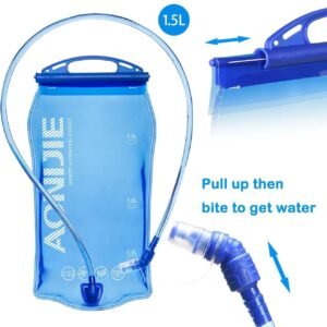 Running Water Vest for Men Women, Green Hydration Vest with 1.5L Water Bladder a...