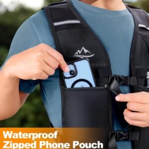 Running Vest for Women Men, Reflective Hydration Vest with Adjustable Waistband ...
