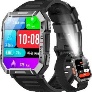 Military Smart Watch for Men(Answer/Make Call), Outdoor Sports Smartwatch with F...