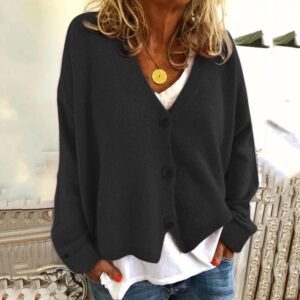 Cardigan Sweaters for Women Trendy V Neck Button Long Sleeve Open Front Cardigan...