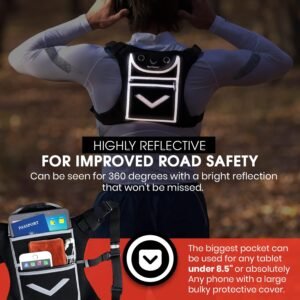 Running Mini Backpack Vest for Men & Women - Reflective w/360°Hi-Viz, Holds Acce...