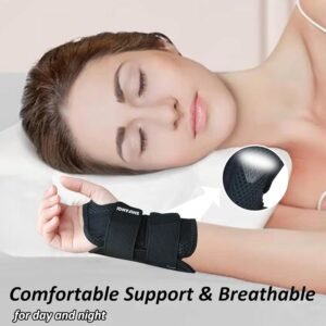 Compression Wrist Brace for Men and Women, Recovery Night Wrist Sleep Support Br...