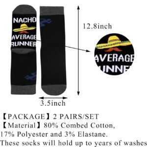 BDPWSS Running Gift Running Lover Gift Nacho Average Runner Socks Marathon Runne...