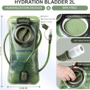 Hydration Bladder, 3rd Generation Water Bladder for Hiking Backpack, Upgrade Lea...
