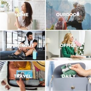 Collapsible Water Bottles, 20oz Silicone Reusable Water Bottle with Straw and St...