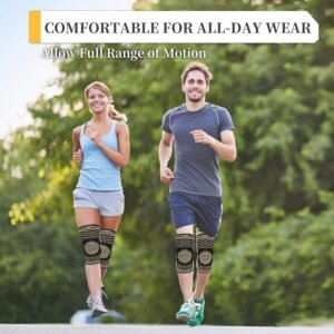 Copper Knee Braces for Men & Women (2 Pack) - Copper Knee Compression Sleeve for...