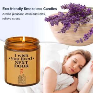 Birthday Gifes for Women, Handmade Lavender Candles - Romantic Gifts for Friends...