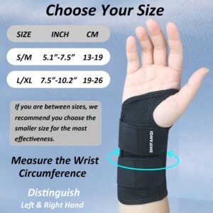 Compression Wrist Brace for Men and Women, Recovery Night Wrist Sleep Support Br...