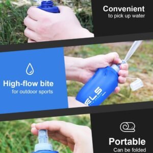 TPU Soft Flask Lightweight Portable Reusable Water Bottle,BPA Free Collapsible F...