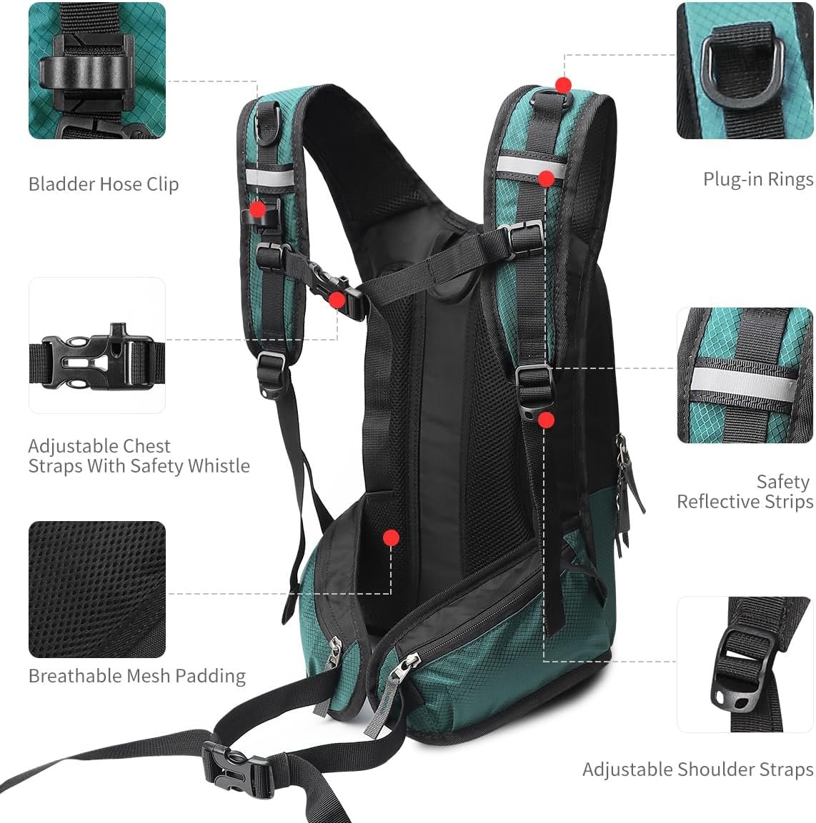 Hydration Pack, Insulated Hydration Backpack with 2L Hydration Bladder, Hiking B...
