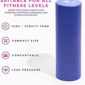 Recovery Roller - 12" x 4" Travel Sized Foam Rollers for Muscle Massage - High D...