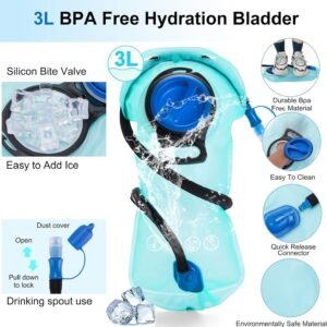 Hydration Backpack with 3L Bladder for Men & Women, Daypack with Thermal Insulat...