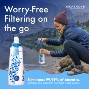 Katadyn BeFree 1.0L Water Filter, Fast Flow, 0.1 Micron EZ Clean Membrane for En...