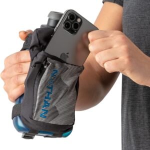 Nathan Running Handheld Quick Squeeze Water Bottle. No-Grip Adjustable Hand Stra...