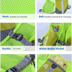 AONIJIE Men Women Ultralight Running Vest Pack Reflective Breathable Hydration B...