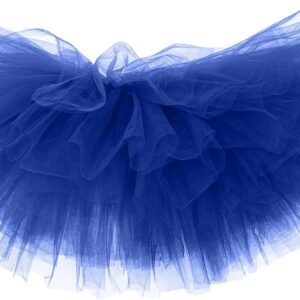 Women's Tulle Tutu Skirt Adult Puffy Classic Marathon Runners Costume Elastic Sq...