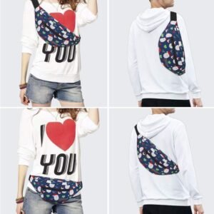 MAXTOP Large Crossbody Fanny Pack with 4-Zipper Pockets,Gifts for Enjoy Sports F...