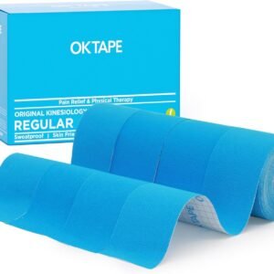 OK TAPE Regular Kinesiology Tape (4 Pack), Original Cotton Athletic Tape for Sup...