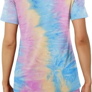 RUBZOOF Women's Short Sleeve Pajama Sets with Pockets Casual V Neck 2 Piece Loun...