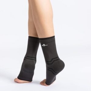 ABIRAM Foot Sleeve (Pair) with Compression Wrap, Ankle Brace For Arch, Ankle Sup...