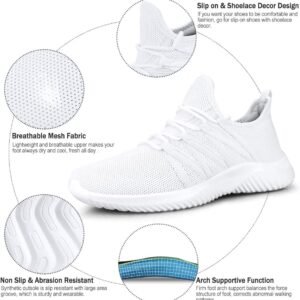 Feethit Womens Slip On Running Shoes Non Slip Walking Shoes Lightweight Gym Work...