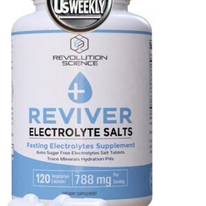 REVIVER Salt Pills with Electrolytes, 120 Salt Tablets for Runners, Fasting Salt...