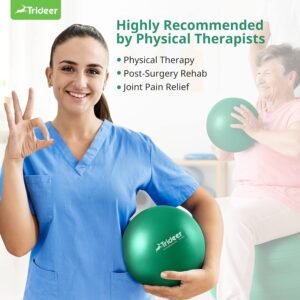 Trideer Exercise Balls Physical Therapy, 9 Inch Pilates Ball Between Knees for P...