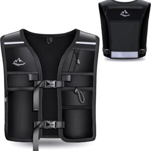 Running Vest for Women Men, Reflective Hydration Vest with Adjustable Waistband ...