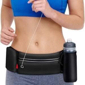 Hydration Running Belt for Women Men Running Fanny Pack with Foldable Water Bott...