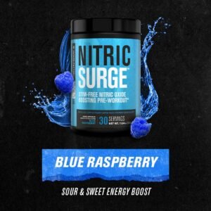 Nitric Surge Stim Free Pre Workout Powder - Caffeine Free Nitric Oxide Supplemen...