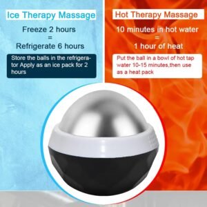 Cryo Ball Cold Massage Roller Ball for Foot, Knee, Neck - 2.4 Inches Cryosphere ...