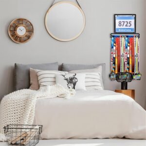 Medal Hanger Display, Wall Mounted Medals Hanger Holder, Marathon Running Wrestl...