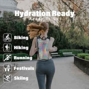 Hydration Backpack Pack with 2L Water Bladder Rave Essentials Lightweight Bag fo...