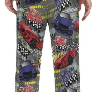 Valentine's Day Red Hearts Pajama Pants Men's Pajama Bottoms Lounge Sleepwear PJ...