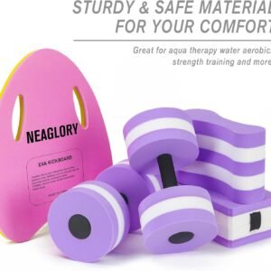 NEAGLORY 5 Pieces Water Aerobics Set Aquatic Exercise Set Pool Fitness Equipment...