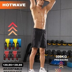 HOTWAVE Push Up Board Fitness, Portable Foldable 20 in 1 Push Up Bar at Home Gym...