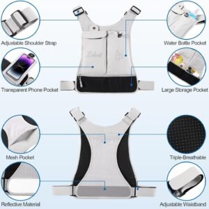 Running Vest for Women Men, USA Original Patent, Adjustable Chest Straps Running...