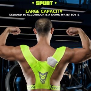 Reflective Vest Chest Phone Holder, Adjustable Hydration Training Workout Gear f...