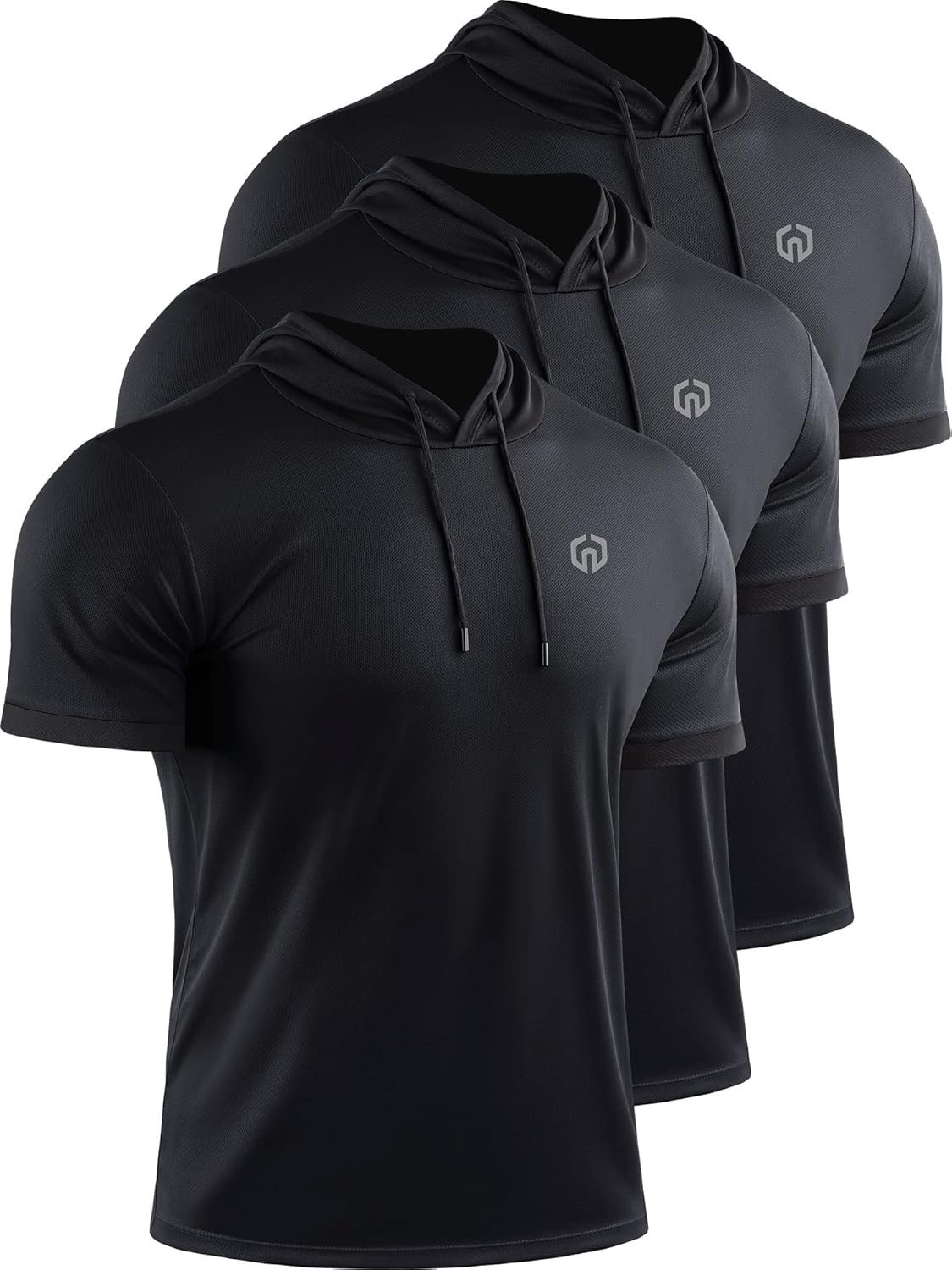 NELEUS Men's Dry Fit Performance Athletic Shirt with Hoods