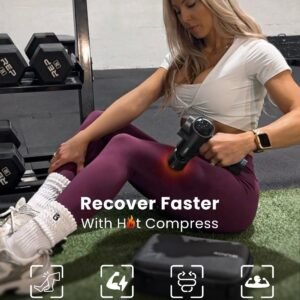 RENPHO Thermacool Massage Gun Deep Tissue with Heat and Cold Head, Handheld Musc...