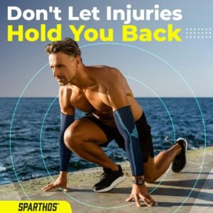 Sparthos Arm Compression Sleeves - Aid in Recovery and Support Active Lifestyle ...