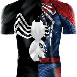 Men's Compression Shirt, Soft Short Sleeve 3D Print Fitness Sports Shirt Gym T-S...