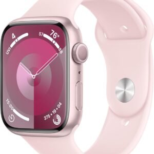 Apple Watch Series 9 [GPS 45mm] Smartwatch with Pink Aluminum Case with Pink Spo...