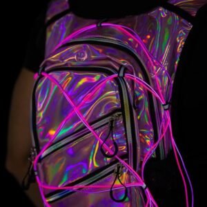 Hydration Backpack Pack with Cool Lights, 2L Water Bladder, Lightweight Bag for ...