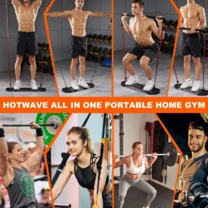 HOTWAVE Push Up Board Fitness, Portable Foldable 20 in 1 Push Up Bar at Home Gym...