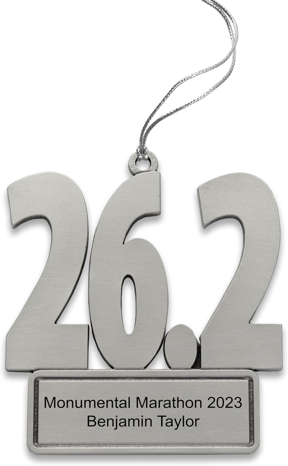 Indiana Metal Craft Marathon 26.2 with Personalized Engraving Pewter Ornament fo...